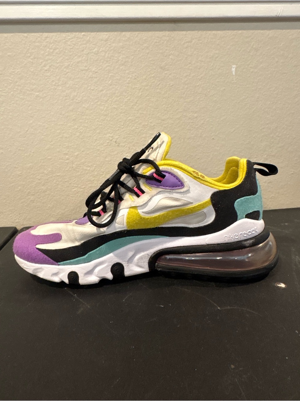 Nike Air Max 270 React Shoes Multicolor 2019 AT6174-101 Sneakers Women Size 6.5 - Picture 3 of 11